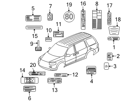 2005 Buick Terraza Information Labels Diagram