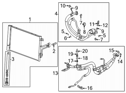 2020 Cadillac CT4 A/C Condenser, Compressor & Lines Diagram