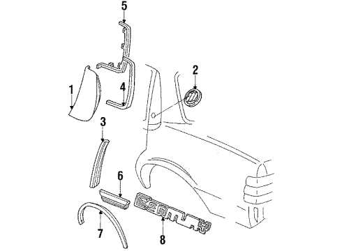 1996 Buick Century Emblem Diagram for 10242494