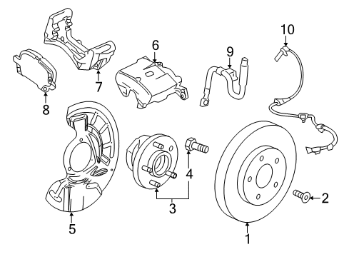 2020 Buick Regal TourX Brake Components Diagram