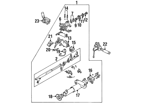 1993 Buick Skylark Headlamp Switch Diagram for 19005022