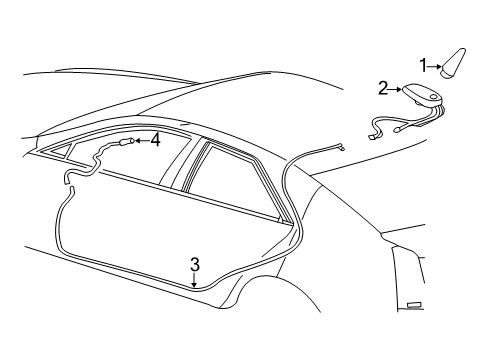 2012 Cadillac CTS Antenna Module Diagram for 22802157