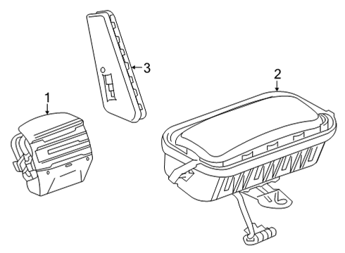 2022 GMC Hummer EV Pickup Air Bag Components Diagram 1 - Thumbnail