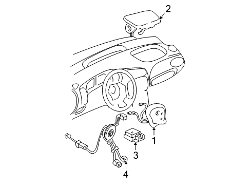 2005 Pontiac Grand Am Air Bag Components Diagram