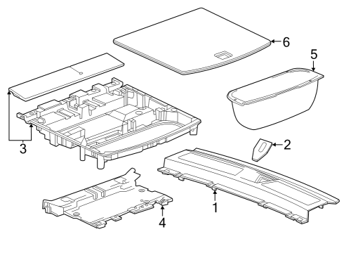 2023 Cadillac LYRIQ Interior Trim - Rear Body Diagram