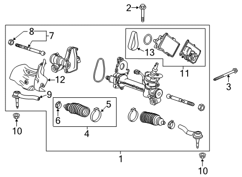 2021 Cadillac XT6 Gear Assembly Diagram for 85140551