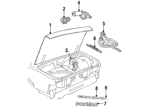 1988 Pontiac Grand Am Spring, Rear Diagram for 20456266