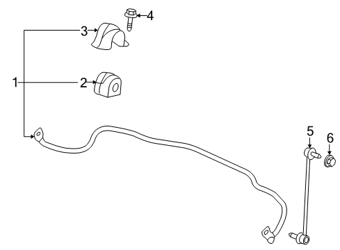 2015 Chevy Malibu Stabilizer Bar & Components - Front Diagram