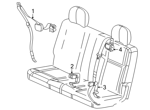 2007 Saturn Relay Seat Belt Diagram 3 - Thumbnail