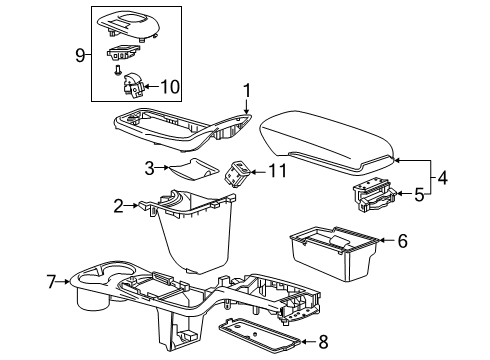 2018 Chevy Bolt EV Upper Trim Diagram for 42631130