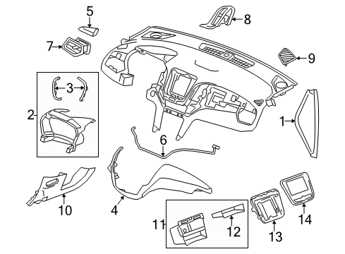 2022 Chevy Equinox Cluster & Switches, Instrument Panel Diagram
