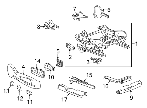 2020 Cadillac XT6 Tracks & Components Diagram 2 - Thumbnail