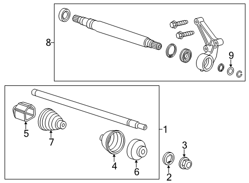 2015 Chevy Volt Inner Boot, Front Diagram for 20957184