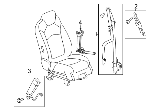2012 Buick Enclave Front Seat Belts Diagram