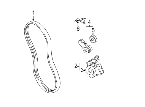 2002 Chevy Malibu Belts & Pulleys Diagram