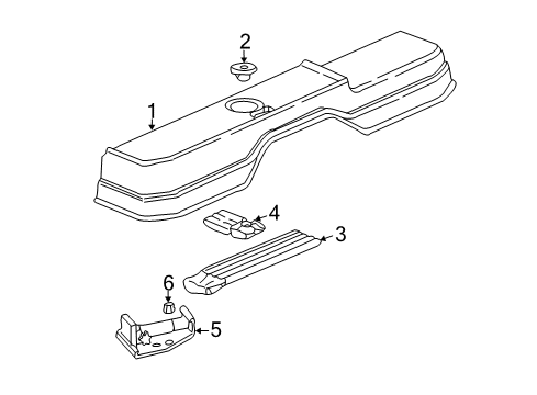 2000 Chevy Silverado 1500 Interior Trim - Cab Diagram 6 - Thumbnail