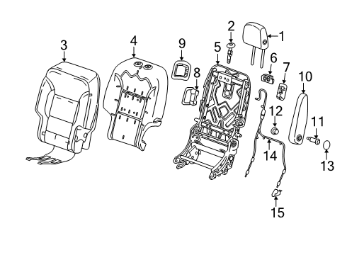2018 Chevy Traverse Handle Bezel, Black, Rear Diagram for 84212257