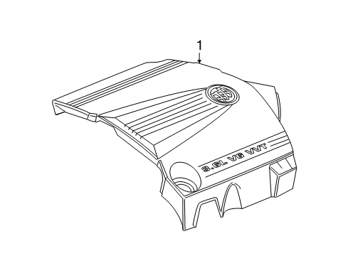 2007 Buick LaCrosse Engine Appearance Cover Diagram 1 - Thumbnail