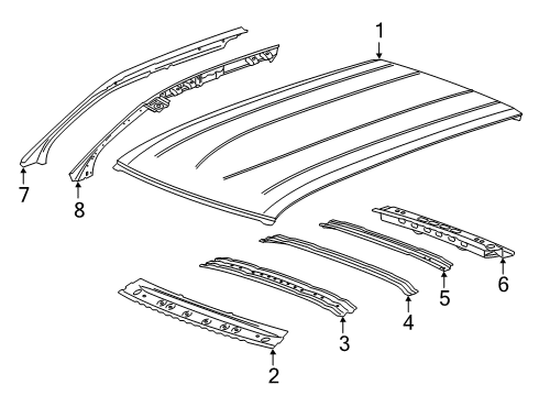 2022 Chevy Blazer Roof & Components Diagram