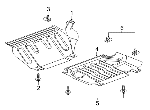 2019 Chevy Silverado 1500 Frame - Splash Shields Diagram