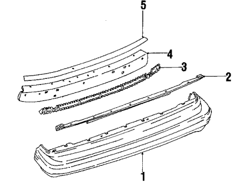 1987 Pontiac 6000 Bumper Cover Diagram for 10042580
