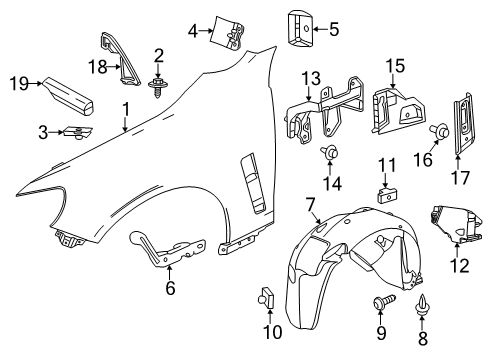 2017 Chevy SS Fender & Components Diagram