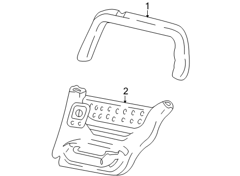 2003 Chevy Venture Interior Trim - Side Loading Door Diagram