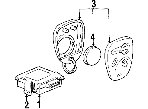 1999 Pontiac Bonneville Keyless Entry Components Diagram