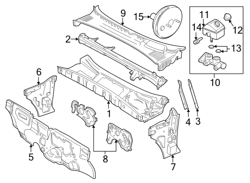 2001 Saturn L300 Master Cylinder Diagram for 21010590