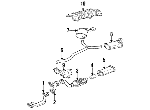 1995 Oldsmobile Aurora Catalytic Converter Diagram for 25144824