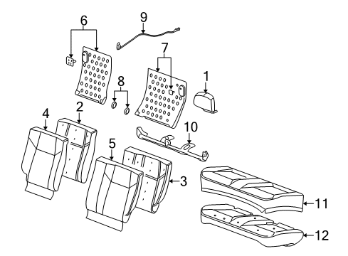 2010 Chevy Cobalt Rear Seat Components Diagram 1 - Thumbnail