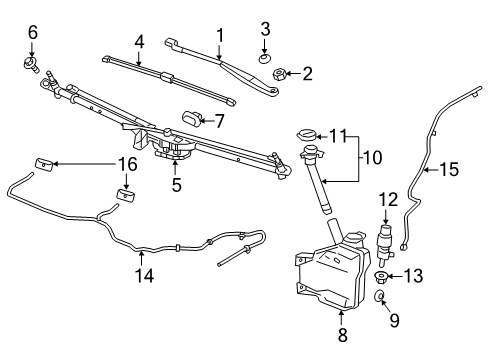 2017 Chevy Cruze Washer Reservoir Diagram for 84298425