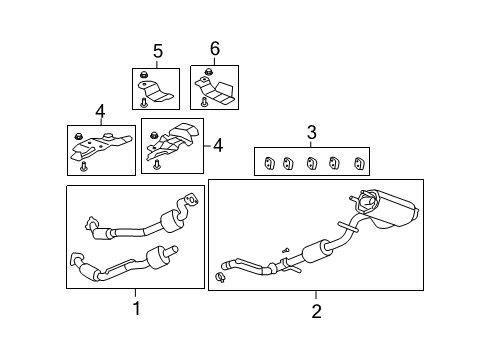 2008 Hummer H3 Exhaust Components Diagram 2 - Thumbnail