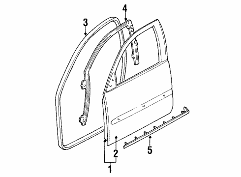 2003 Oldsmobile Aurora Front Door Diagram