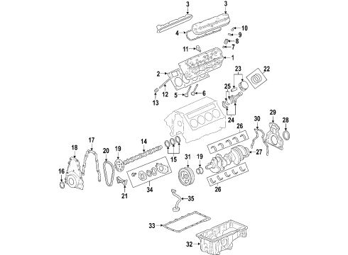 2006 Pontiac GTO Crankshaft Diagram for 12570249
