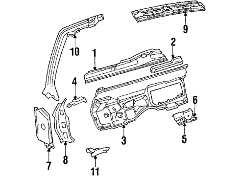 1984 Chevy Impala Dash Panel Diagram for 20575113