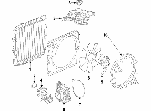 2020 GMC Savana 3500 Cooling System, Radiator, Water Pump, Cooling Fan Diagram 4 - Thumbnail