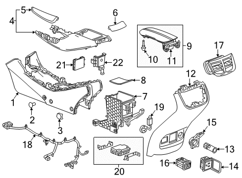 2021 Chevy Malibu Anti-Theft Components Diagram
