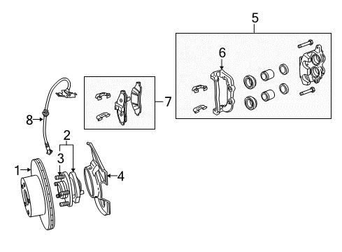 2006 Pontiac GTO Brake Components Diagram