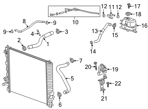 2018 Buick Enclave Radiator & Components Diagram
