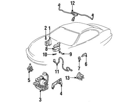 1996 Buick Riviera Brake Booster Diagram for 18029975