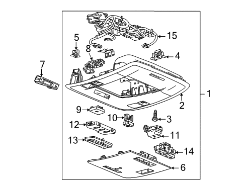 2015 Chevy Silverado 1500 Overhead Console Diagram