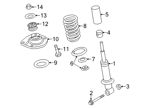 2017 Chevy SS Struts & Components - Rear Diagram