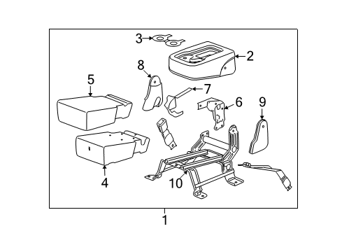 2007 Chevy Avalanche Front Seat Components Diagram 1 - Thumbnail