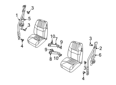 2005 Chevy Monte Carlo Front Seat Belts Diagram