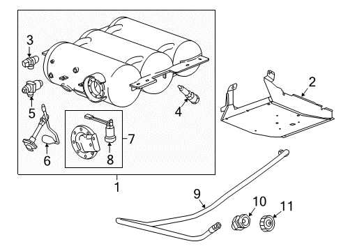 2015 Chevy Express 3500 Filler Cap Diagram for 22937981