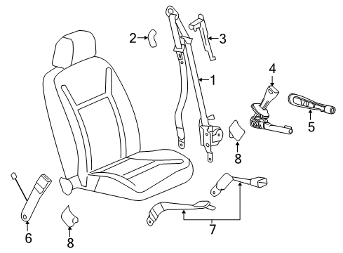 2007 Chevy Impala Front Seat Belts Diagram