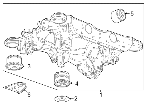 2023 Cadillac LYRIQ Suspension Mounting - Rear Diagram