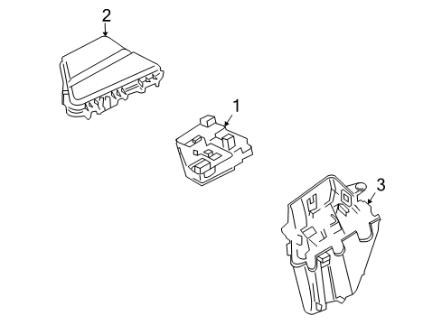 2008 Cadillac SRX Relay & Fuse Plate Diagram for 25822670