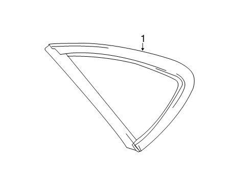 2017 Buick Verano Quarter Panel - Glass & Hardware Diagram